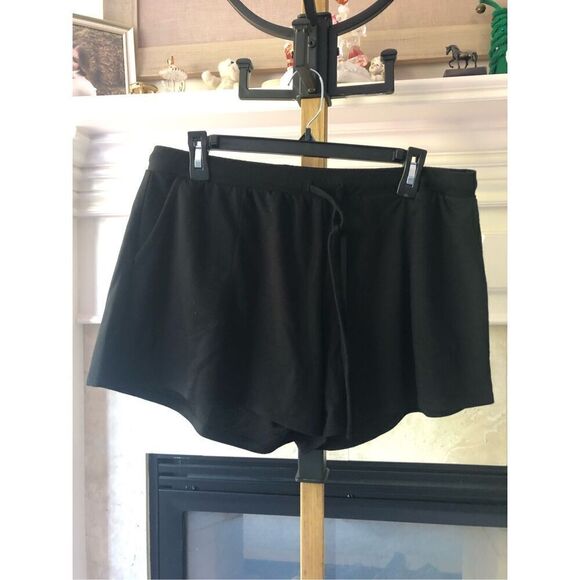 🌼5for$25🌼 Flora By Flora Nikrooz Women’s Soft Black Draw Strip Waist Shorts - Picture 1 of 5